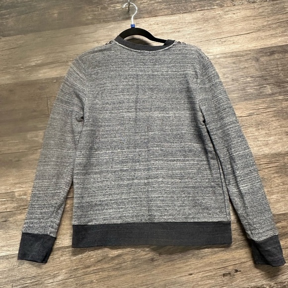 J. Crew Chic Gray Studded Sweatshirt Sweater - Picture 2 of 4